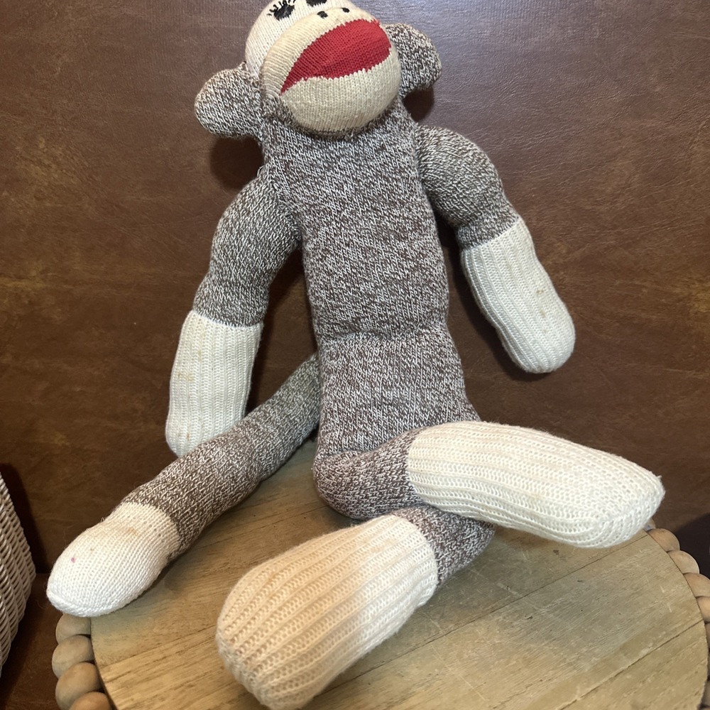 Vintage Sock Monkey 20'' Plush